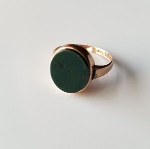 Antique / vintage 9k rose gold bloodstone ring